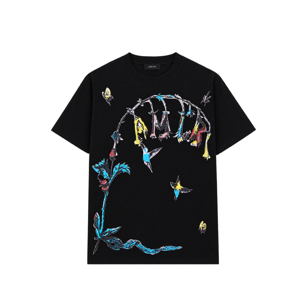 CAMISA AMIRI BIRDS BLACK