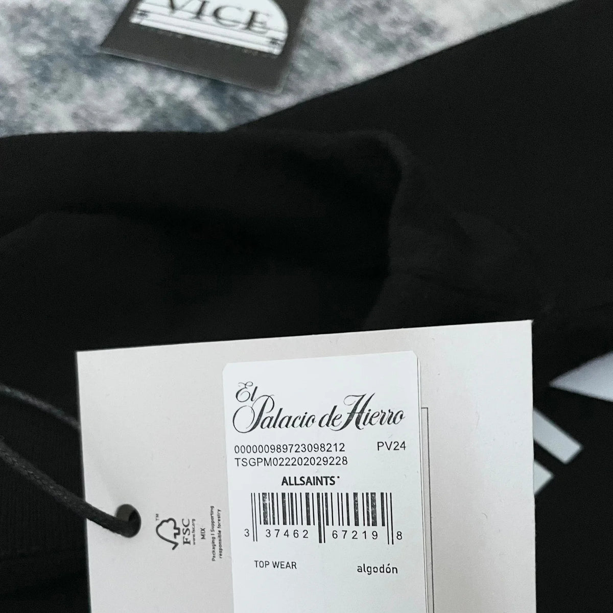 ALLSAINTS LONDON BLACK TEE