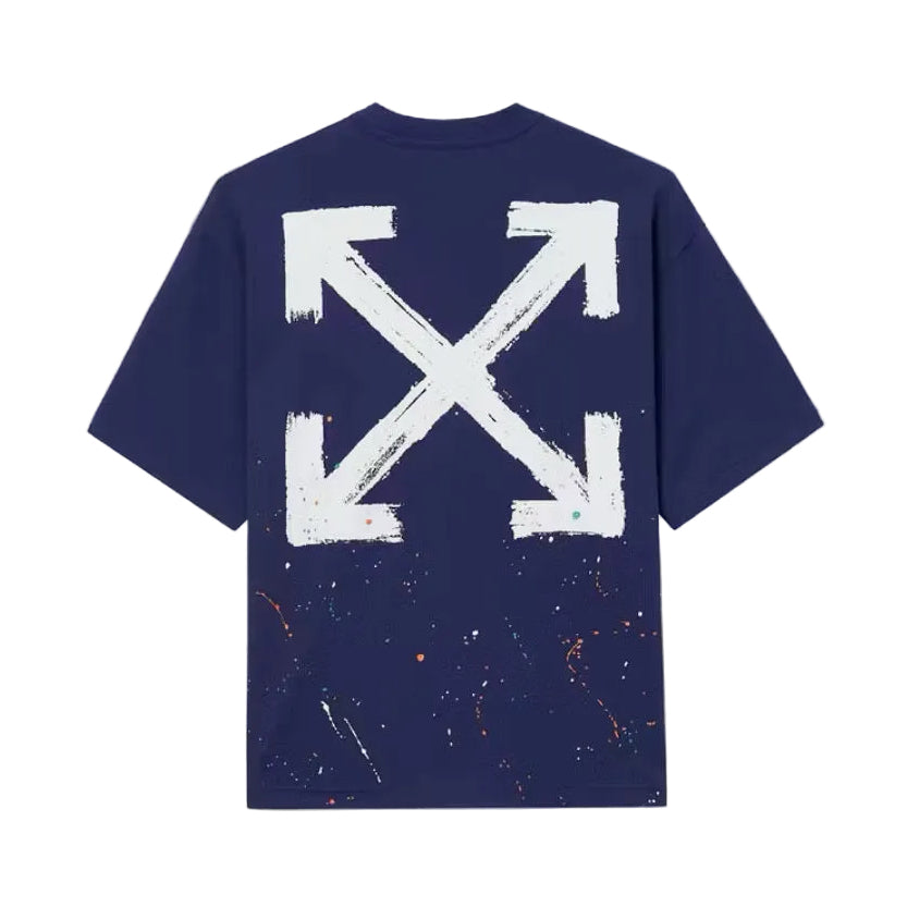 OFF-WHITE BLUE PAINT TEE
