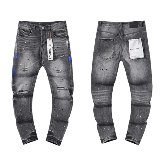 PANTALÓN PURPLE JEANS GRIS AZUL SLIM FIT