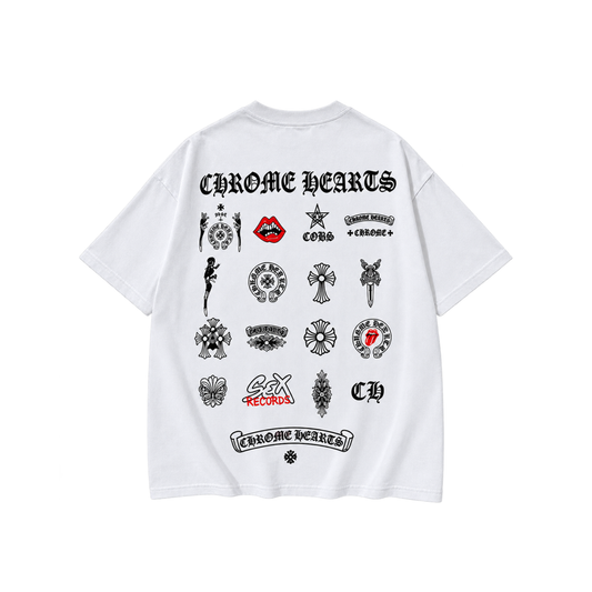 CAMISA CHROME MULTI-LOGO WHITE TEE