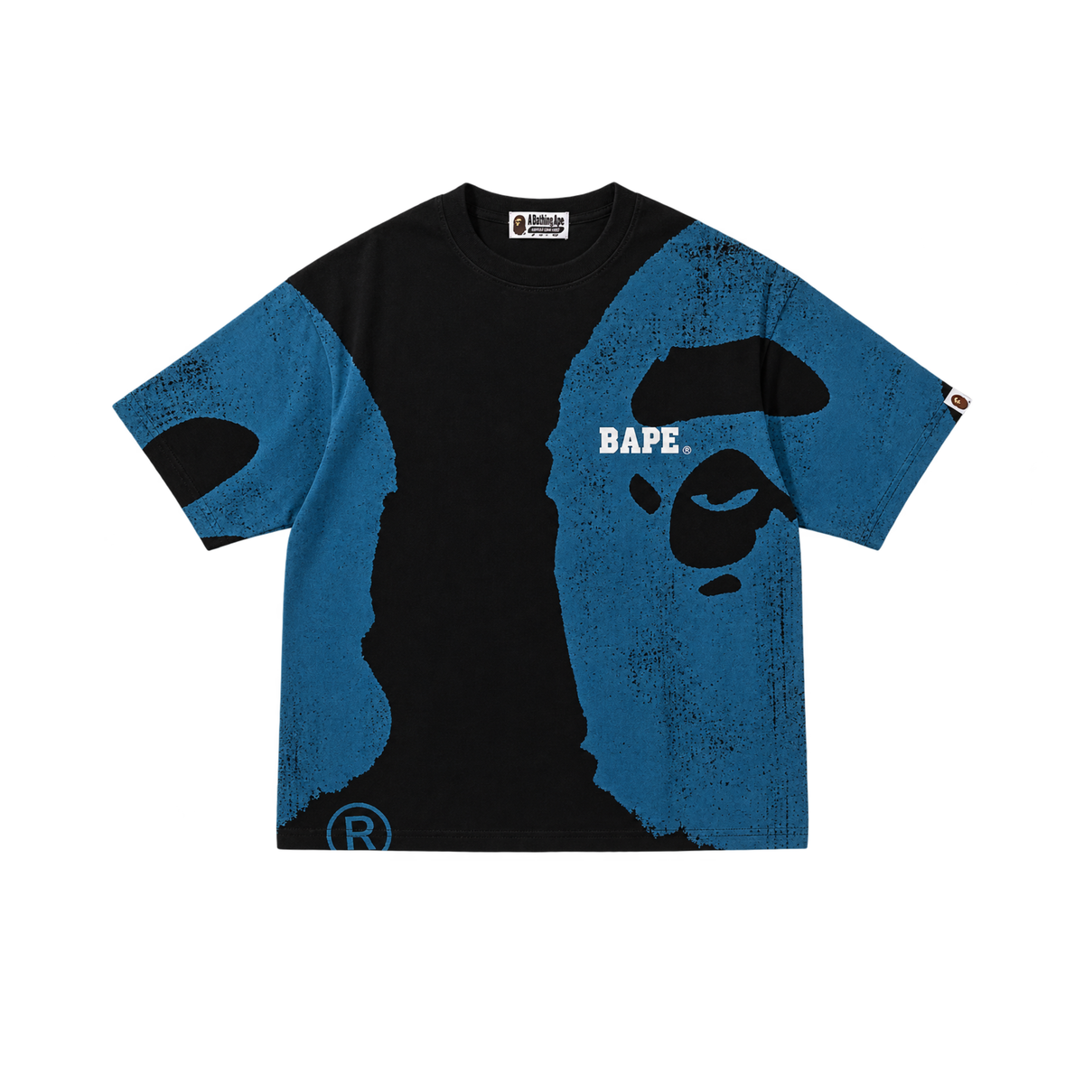 CAMISA BAPE WATER PRINT BLUE