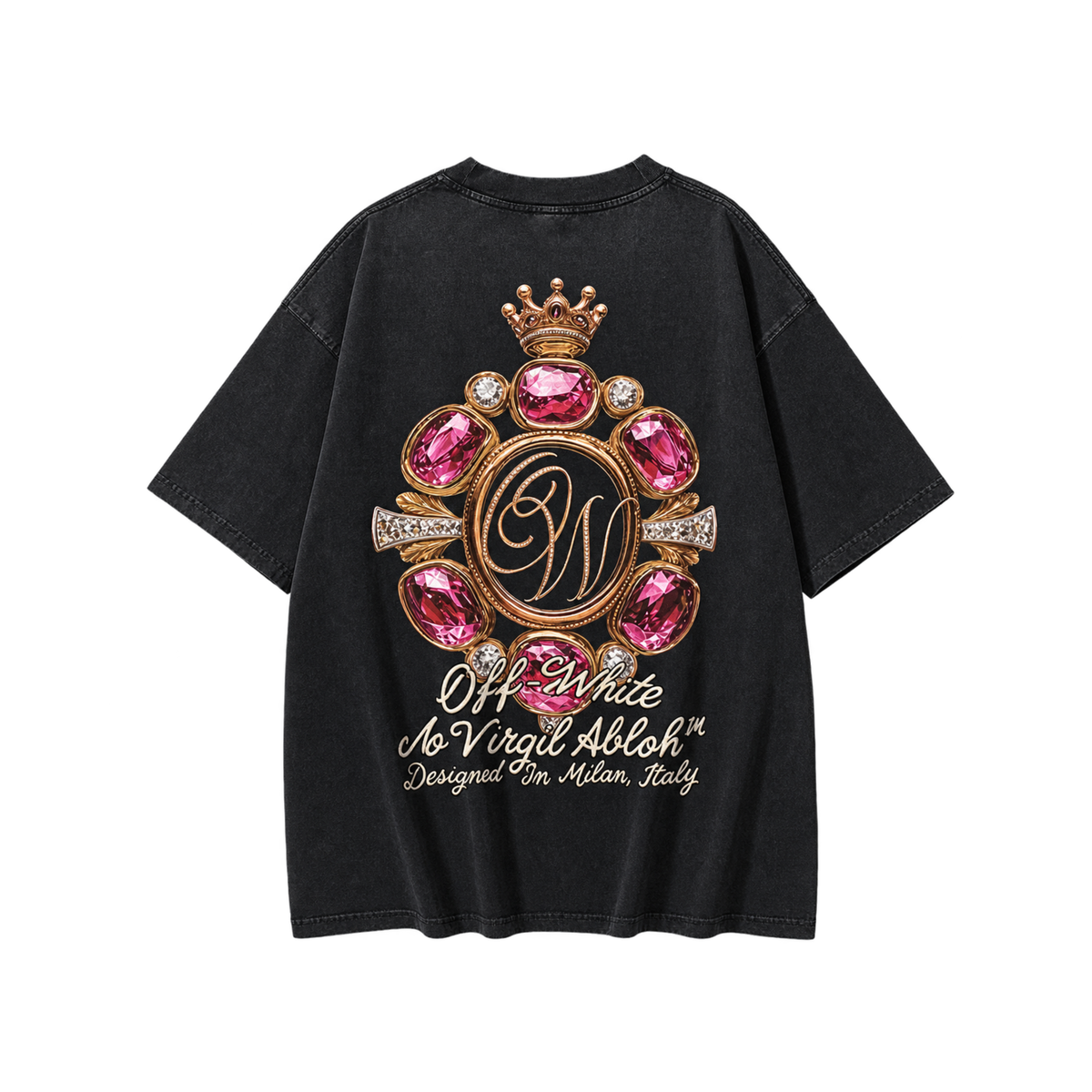 CAMISA OFF-WHITE BLACK ROYAL JEWELS