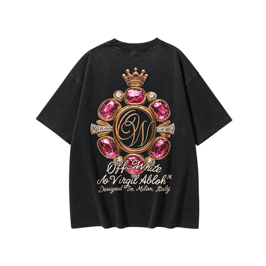 CAMISA OFF-WHITE BLACK ROYAL JEWELS