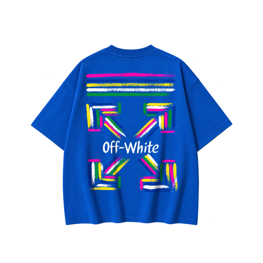 CAMISA OFF-WHITE BLUE AROW MULTICOLORS