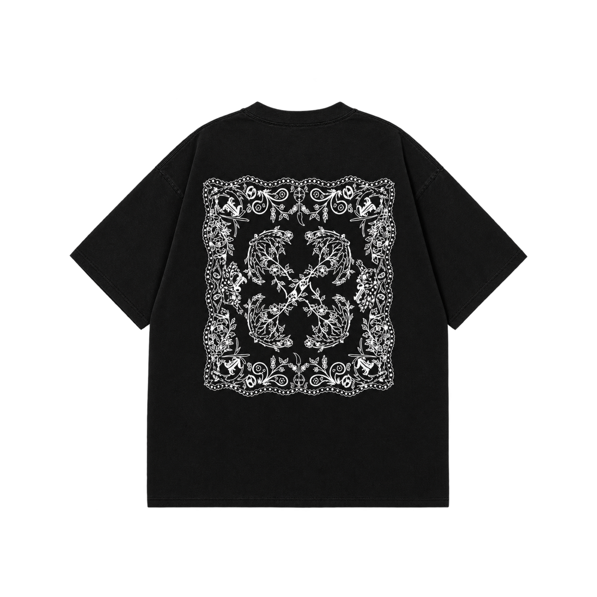 CAMISA OFF WHITE TATTOO BANDANA ARROW SKATE