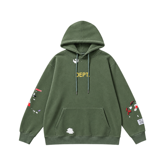 SUDADERA GALLERY PAINT SPLATTER GREEN