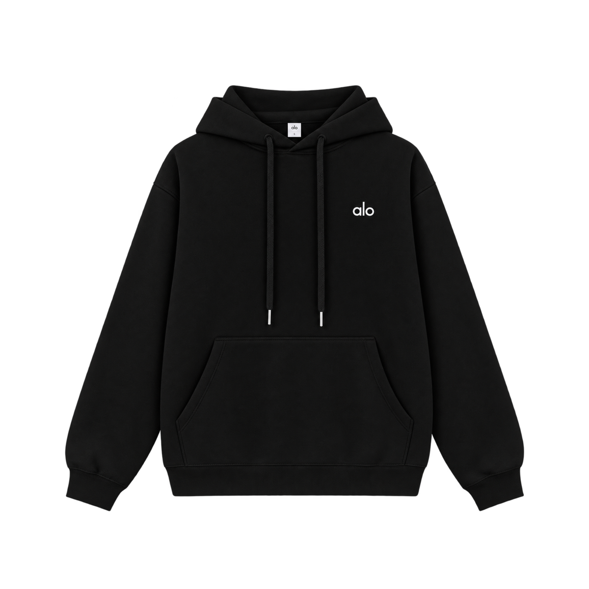 SUDADERA ALO LOGO METALICO BLACK